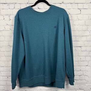 IZOD Advantage Performance Men's Crewneck Fleece Sweatshirt Teal Blue XL
